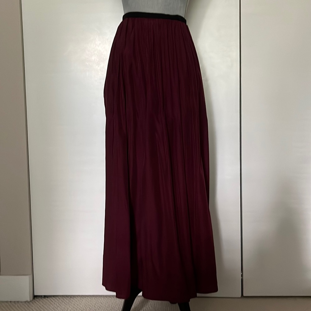 Burgundy maxi skirt